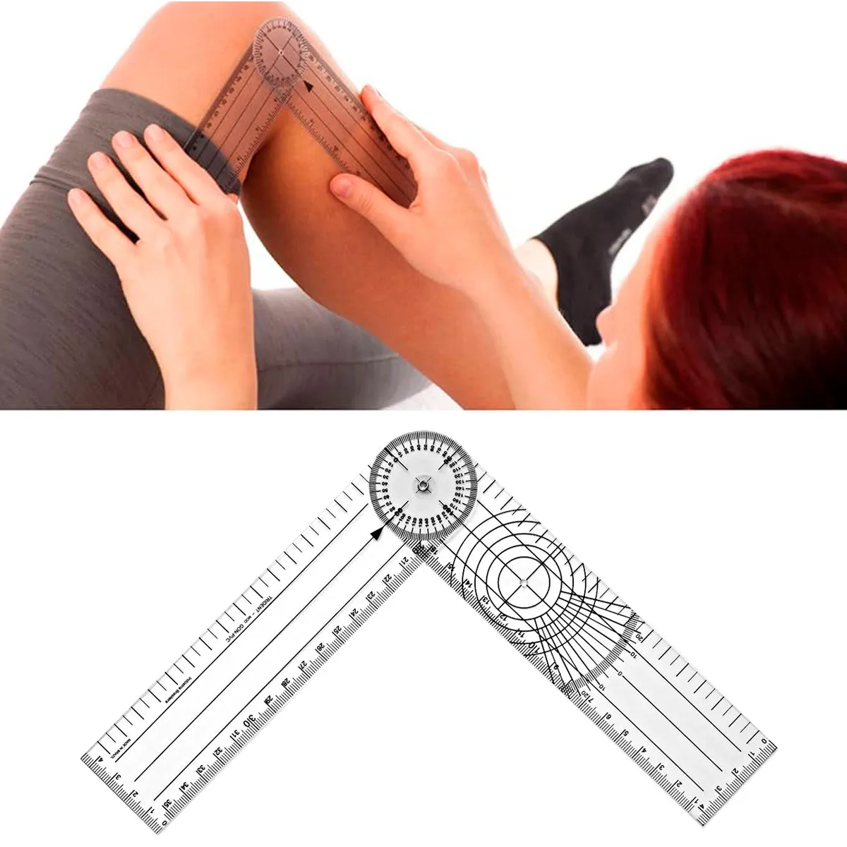 Kit Fisioterapia Goniometro Grande Goniometro Pequeno Pvc